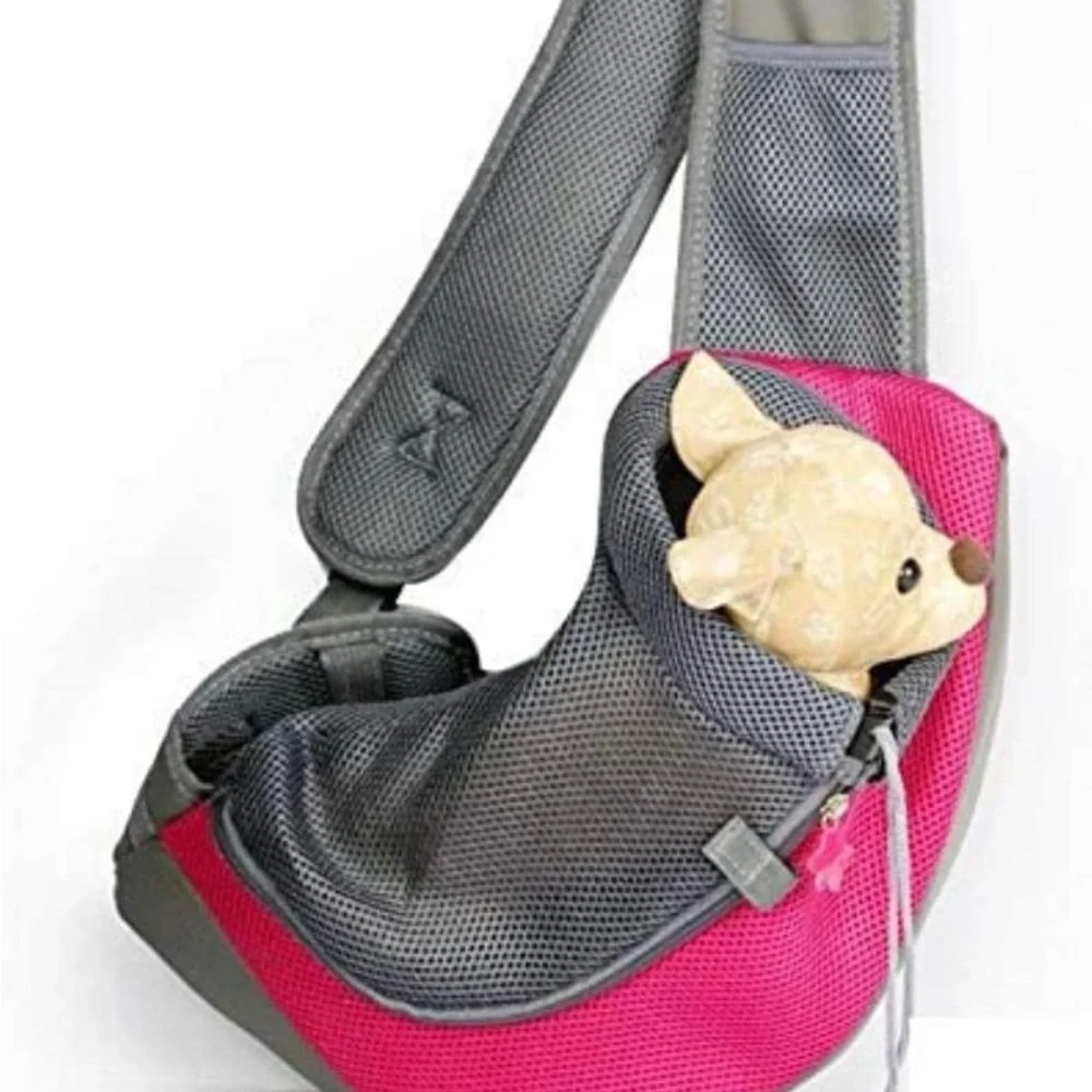 Breathable Mesh Pet Carrier Bag with Sling Shoulder Strap